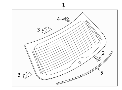 Glass - Lift Gate for 2013 Mazda CX-9 #0