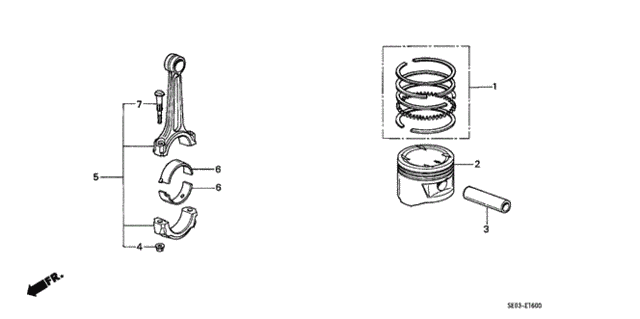 Piston - Connecting Rod for 1986 Honda Accord #0