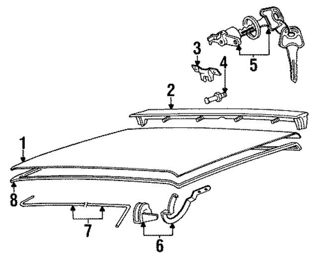 811827023F - Body: Trunk Lid for Audi Image