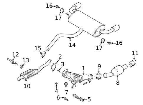 Exhaust Components for 2022 Lincoln Corsair #1