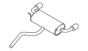 LX6Z5A289DL - : Rear Muffler for Lincoln: Corsair Image