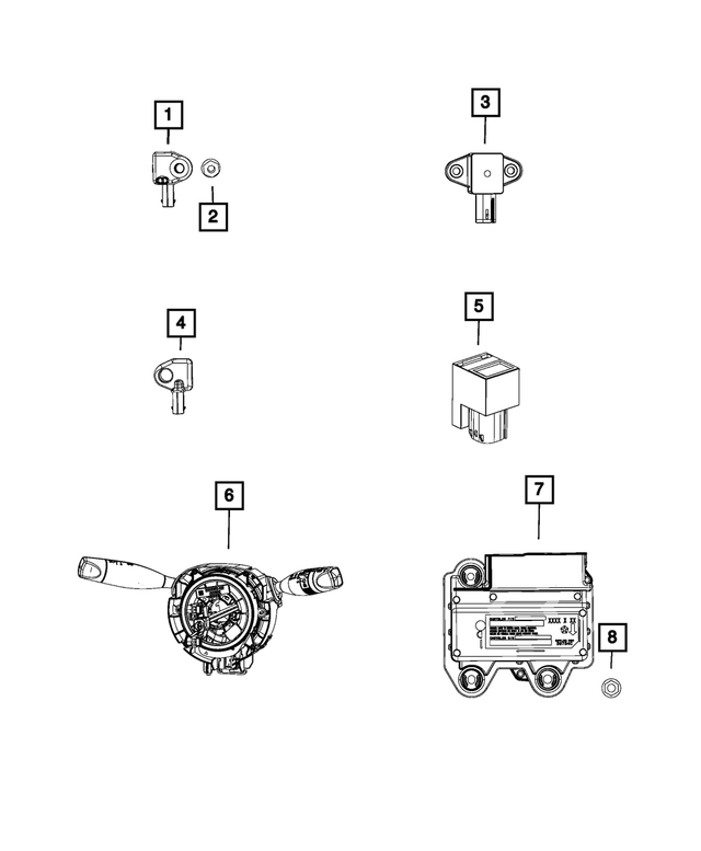 68245081AB - Restraints: Acceleration Sensor for Mopar Image image