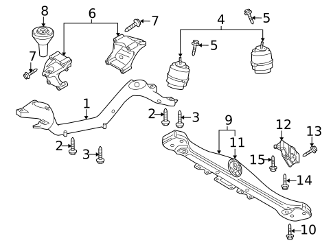 Cylinder Block Components for 2008 Audi Q7 #1