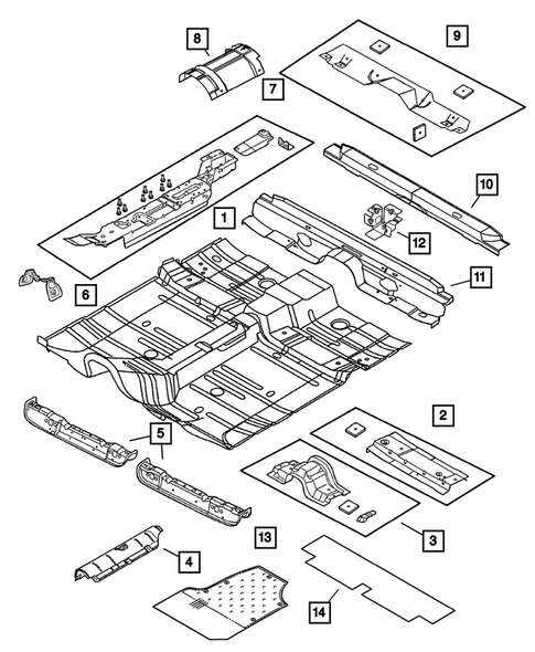 Floor Pans for 2006 Chrysler Sebring #1