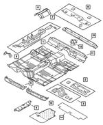 4814982AB - Body Sheet Metal Except Doors: Front Floor Pan for Mopar Image