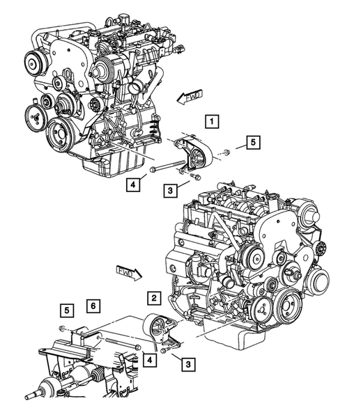 Engine Mounting for 2003 Jeep Liberty #3