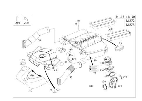 Air Intake for 2011 Mercedes-Benz CLS63 AMG #0