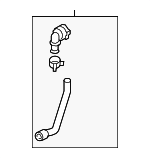 1K0122073GE - Cooling System: Connector Hose for Volkswagen Image