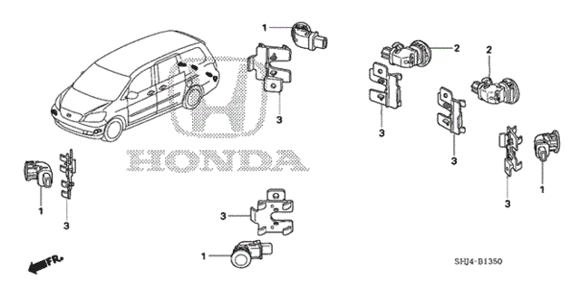 Corner Sensor - Back Sensor for 2007 Honda Odyssey #0