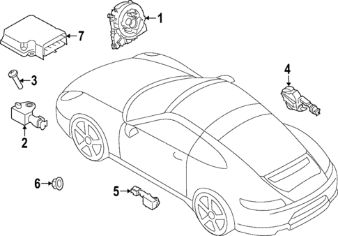 Air Bag Components for 2022 Porsche 911 #1