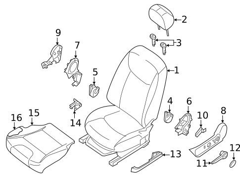 Driver Seat Components for 2019 Nissan Sentra #0