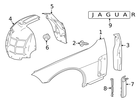 Exterior Trim - Fender for 2008 Jaguar XK #0