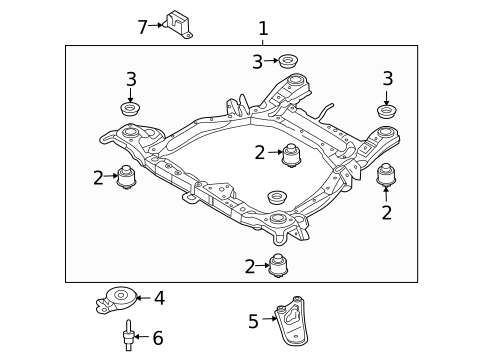 Suspension Mounting for 2009 Hyundai Veracruz #0