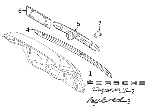 Exterior Trim - Lift Gate for 2017 Porsche Cayenne #0