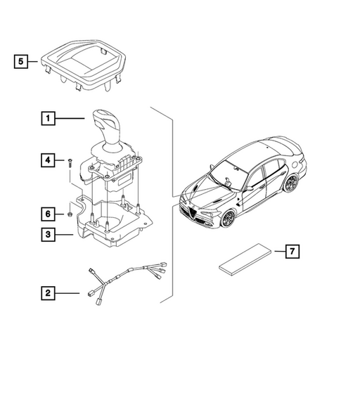 Gearshift Controls and Related Parts for 2018 Alfa Romeo Giulia #0
