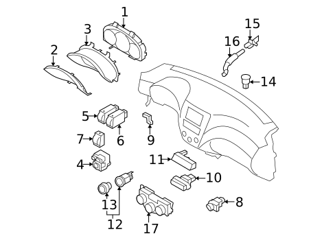Instruments & Gauges for 2008 Subaru Impreza #0