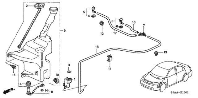 Windshield Washer ('04) for 2004 Honda Civic #0