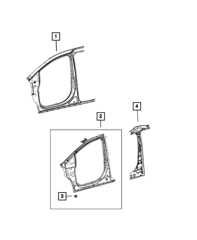 68234302AC - Body Sheet Metal Except Doors: Fender Mounting Bracket, Right &amp; Left for Mopar Image image