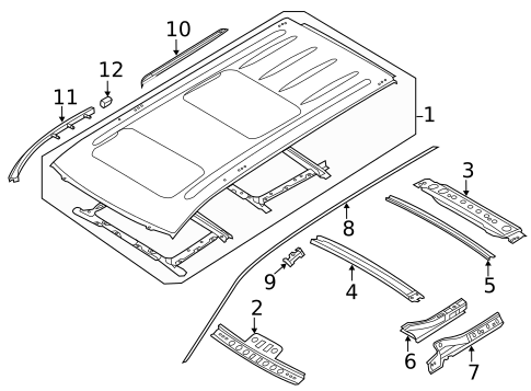 Exterior Trim - Roof for 2015 Nissan Quest #0