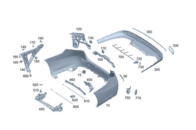 2148858804 - : Bumper Lateral Support for Mercedes-Benz Image