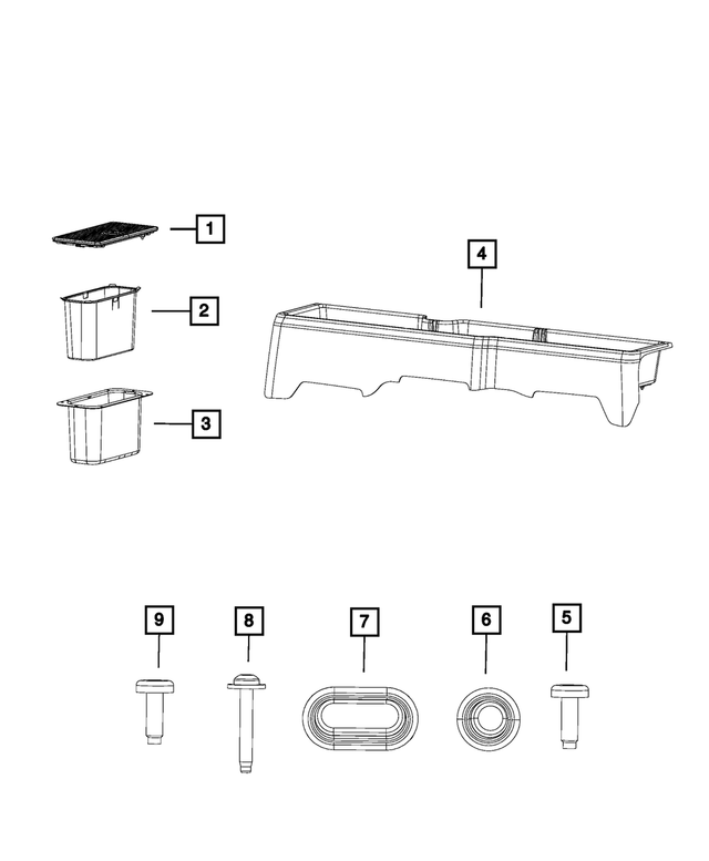 5LF14RN8AB - Interior Trim: Storage Bin Cover for Mopar Image image