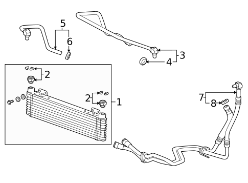 Oil Cooler for 2015 Cadillac ATS #1