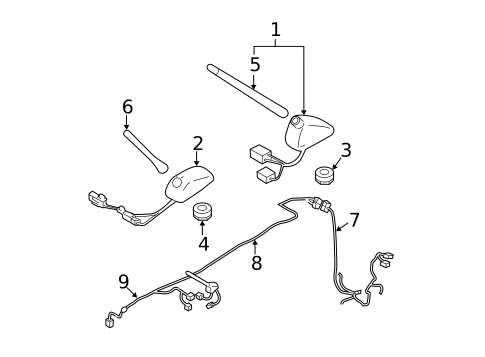 Antenna & Radio for 2008 Subaru Impreza #0
