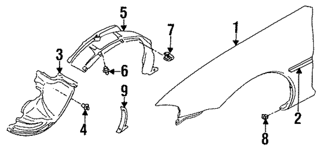 6383810Y00 - Body: Stone Guard for Infiniti Image