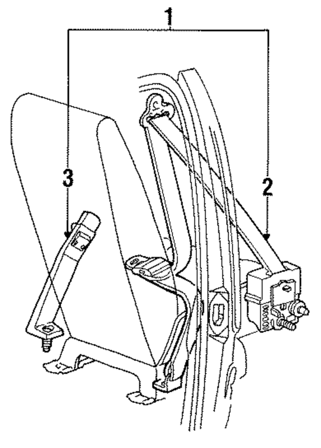 E89Z11611A72B - Electrical: Seat Belt Assembly for Ford: Aerostar Image