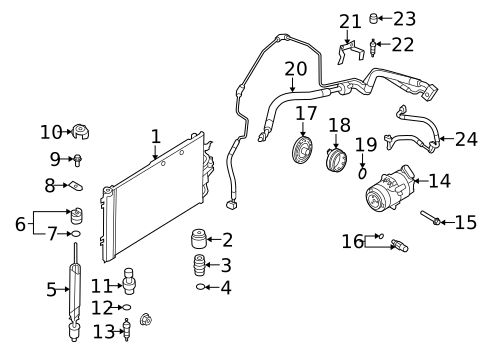 Condenser, Compressor & Lines for 2008 Saturn Vue #5