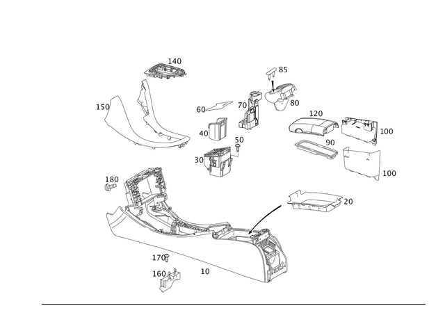2196803250 - Panelling: Trim for Mercedes-Benz: CLS500, CLS55 AMG, CLS550, CLS63 AMG Image image