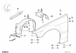 51711977048 - : Wheelarch Trim for BMW: 318i, 318is, 323i, 325i, 325is, 328i, M3, M3 3.2 Image