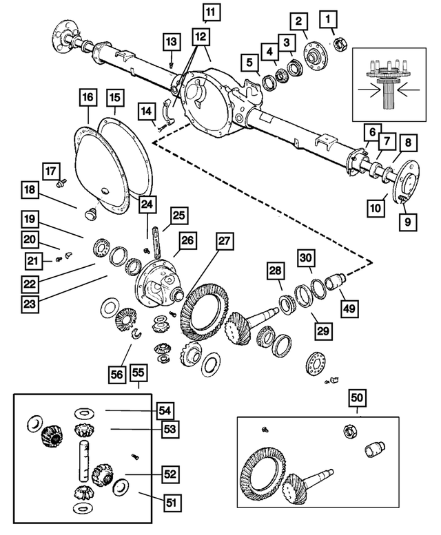 3432695 - Rear Axle: Hex Head Bolt for Mopar Image