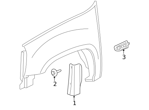 Exterior Trim - Fender for 2008 GMC Yukon #0