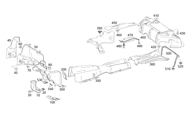 2476827500 - Exhaust System: Shielding for Mercedes-Benz: GLB250, GLB35 AMG Image image
