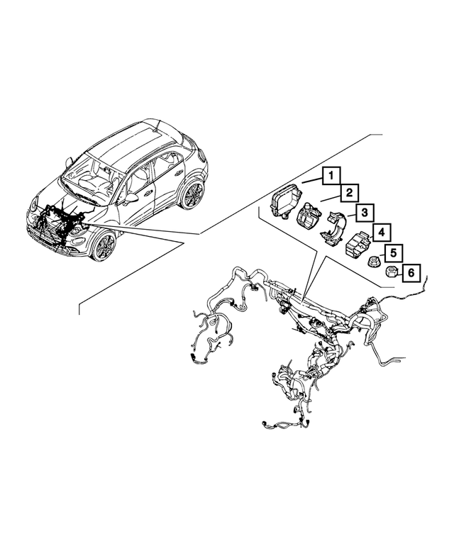 68201932AA - Electrical: Cable Clip for Mopar Image