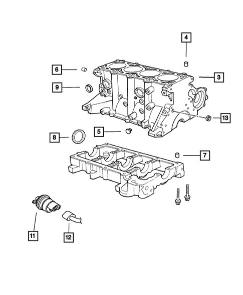 Cylinder Block for 2002 Dodge Stratus #0