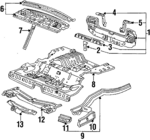 66100SE3A52ZZ - Body: Panel Below Lid for Honda: Accord Image
