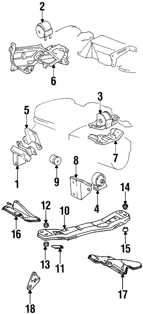 Engine Mounting for 1985 Toyota Camry #0