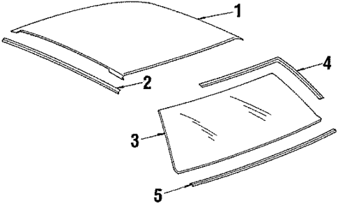 Roof for 1985 Pontiac J2000 Sunbird #1