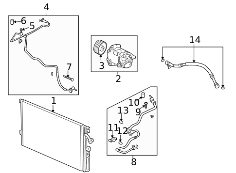 Condenser, Compressor & Lines for 2009 Pontiac G5 #0