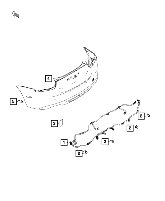 68334062AA - Electrical: Rear Fascia Wiring for Mopar Image