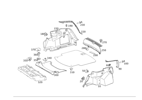 Trunk Lining for 2013 Mercedes-Benz C300 #0
