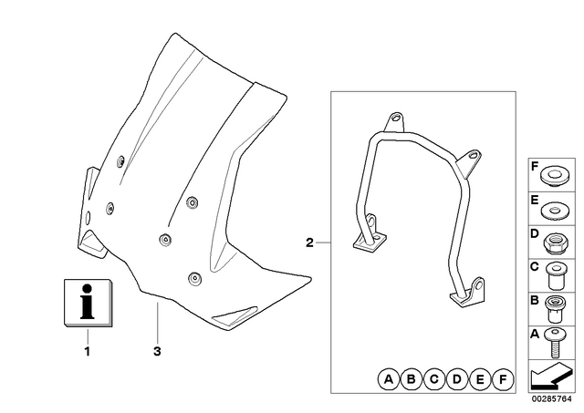 71607683059 - : Touring Windshield - L=400Mm for BMW-Motorrad Image