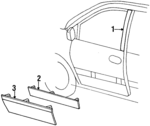 HU88TZZ - Body: Side Molding for Chrysler: Town &amp; Country Image