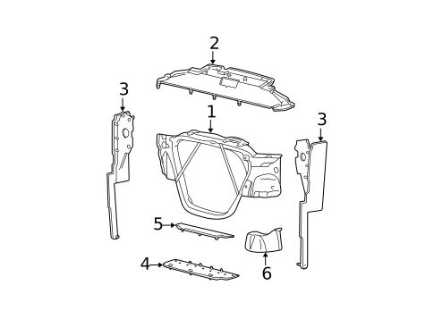 Radiator Support for 1999 Ford F-250 Super Duty #0