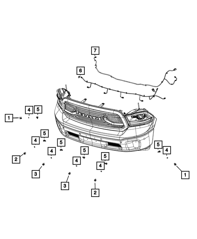 68154309AA - Electrical: Fog Lamp Jumper Wiring for Mopar Image