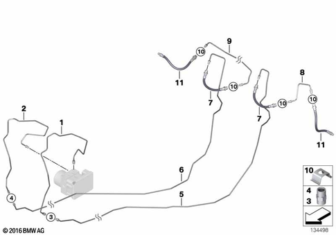Brake Pipe Rear for 2007 BMW M3 #0