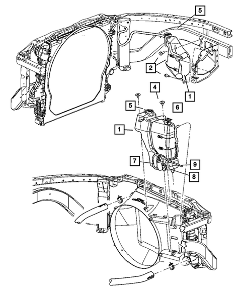 Tank, Coolant Engine for 2006 Dodge Ram 3500 #0