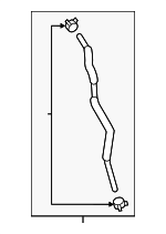 254254R000 - Cooling System: Automatic Transmission Oil Cooler Hose for Kia: Optima Image